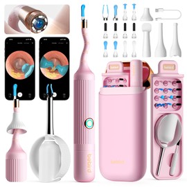 Bebird Pro Ohrenschmalz Entferner Otoskop Earsight Plus, 1920P HD Einjustierbarer Ohrenreiniger mit Kamera, Otoskop mit Licht, Ohrreiniger mit tragbarer Box für Erwachsene,Kinder,iOS,Android (Pink)