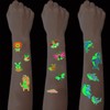 SanKristo 15 Sheets Luminous Temporary Tattoos for Kids Waterproof Cartoon