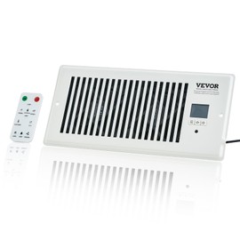 VEVOR VEVOR Register Booster Fan, Quiet Vent Booster Fan Fits 4 x 10 Register Holes, with Remote Control and Thermostat Control, Adjustable Speed for Heating Cooling Smart Vent, White