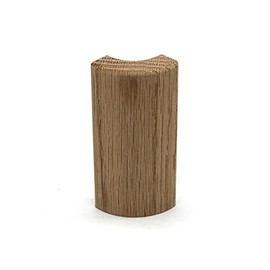 5/8" x 2" x 4" Red Oak Outside Radius Corner Base Block, Trim Molding for Thin Baseboard (1)