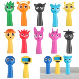 JaneYi Sprunki Figures Set, Colourful Toy Figures, Action Figures, Collectable Toy for Children, Adults, Gamers and Collectors, Funny Sprunki Toys for Christmas, Birthday, Gift, Pack of 12