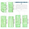 Glarks 16 Pieces Measuring Templates Building Formwork Stencils Geometric Drawing