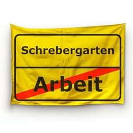 Retirement Flags as Farewell Gift for Retirees/Place Sign Motif/Weatherproof/Eyelets at the Top Hem/Suitable for Outdoor and Indoor/100% Polyester (Allotment, S)