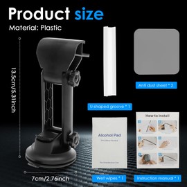 LYIYEYAN - Kit de Montaje para Coche Mini – Soporte Ajustable de ángulo múltiple con Base de succión Adhesiva, Soporte de Ventosa de vehículo para salpicadero