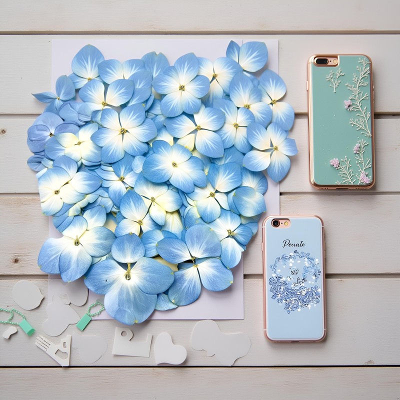 12Pcs Blue Preserved Dried Flowers Plant,Wide Applications Dried Pressed Flowers