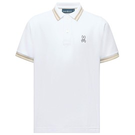 Psycho Bunny Nolan Pique Polo (White, L)