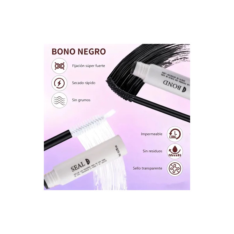 560pcs Kit Extensiones De Pestañas Negras - Efecto Natural