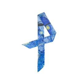 EZ PEACH Van Gogh Scarf, Retro Style, Paintings, Famous Art, Narrow Scarf, Ribbon, Bag, Ribbon, Hair Ornament, Thin Hair Accessory, Ribbon, Bag Decoration, Waist Belt, Multifunctional, Stylish, Mini