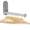 2-Section Stainless Steel Clothes Hanger Storage, Retractable Space Saving Clothes