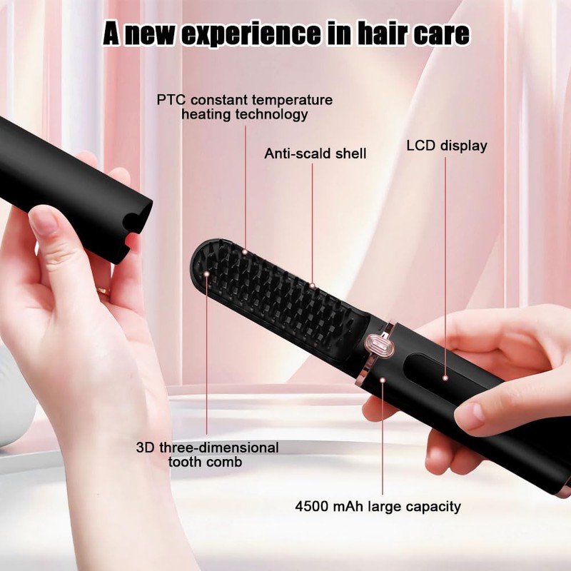 Mesen Straightening Brush Wireless (Black-Charging-Type-C)