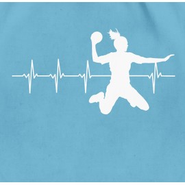 Shirtracer - Gym Bag Backpack - World Cup 2023 Jersey Replacement - Handball Heartbeat for Women, 6 Light Blue