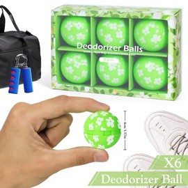 Scent-Hi Deodorising Balls for Trainers, Shoe Deodorising Sports Bags, Pack of 6 Deodorising Balls, Also for Home Lockers, Simple Twistlock - Jasmine Freshness
