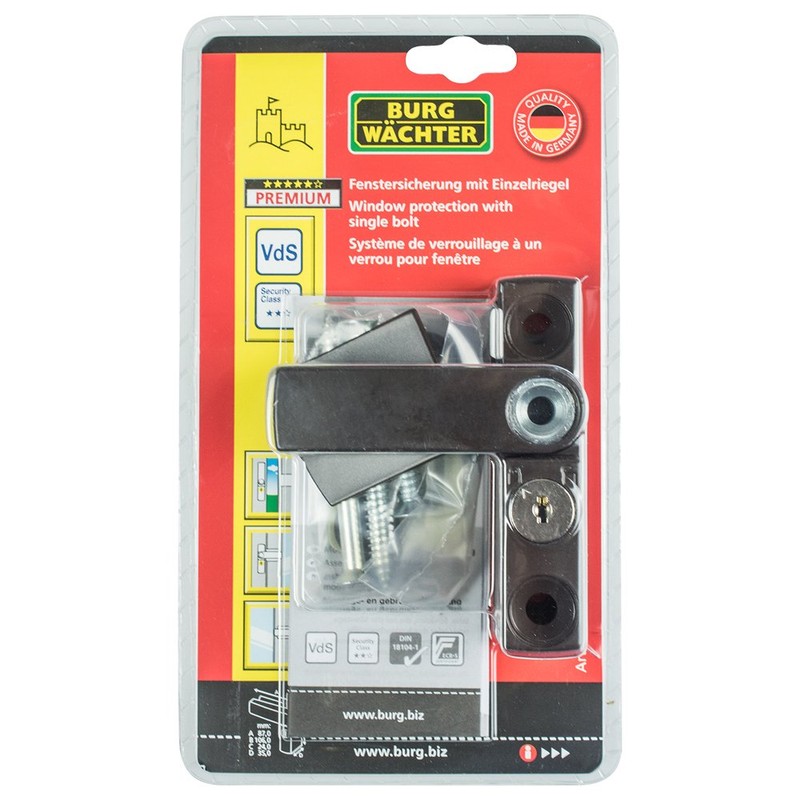 BURG-WÄCHTER Winsafe WS 11 BR SB window lock, 1 piece,