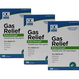 Quality Choice Gas Relief Extra Strength Simethicone 125 mg 30 Softgels (3 Pack)
