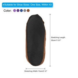 PATIKIL Reusable Shoe Covers, 5 Pair Washable Thickened Boot Shoe Covers Non-Slip Shoe Protectors Covers for Household Office Laboratory, Light Purple Gray Sapphire Brown Grape Purple
