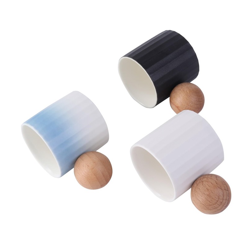 Fire Kirin Ceramic Espresso Cups Set of 2, 2 oz