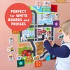 Curious Columbus Vehicles Fridge Magnets for Toddlers 1-3 Year Olds.