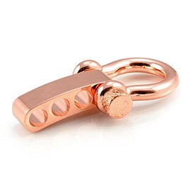 Set of 3 Shackles (Omega) Made of Stainless Steel, Metallic Copper, with Adjustable, High-Quality Screw Lock for Paracord Bracelets, Cords etc., Colour: Copper - Brand Ganzoo