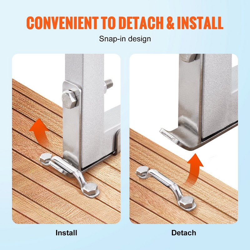 Dock Ladder, Easy to Install for Ship/Lake/Pool - 5 Steps