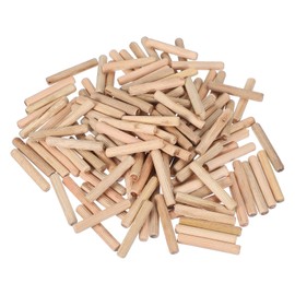 PATIKIL Wooden Dowel Pins 5/16" x 2" (8mm x 50mm) Straight Dowel Rods Wood Fluted Dowels Rods for Crafts Furniture DIY Hardwood Count 120