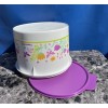 Tupperware 3.5 QT Bucket Canister w/ Handle Wild Purple Whith