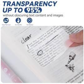 800 Sheets Transparent Sticky Notes with Index Tab, Waterproof & Crystal Clear Sticky Notes Sets, See-Through PET Sticky Note, 5X The Sticking Power Translucent Sticky Note Pad,13 Packs