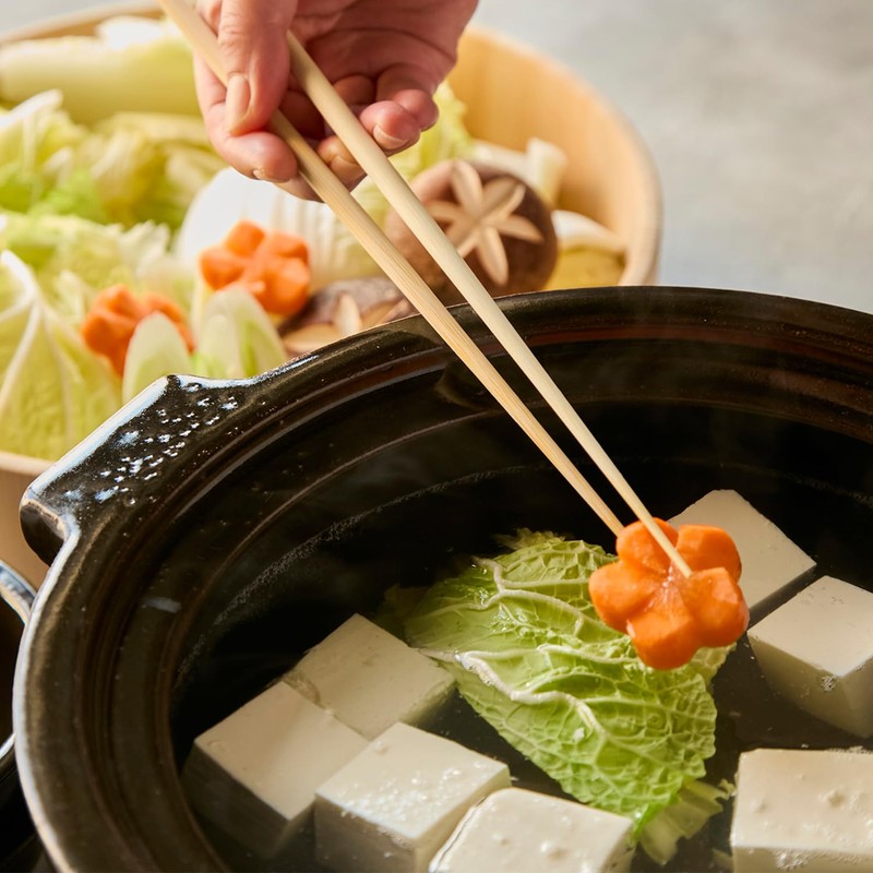 Nichinichi Utensils New Type Vegetable Chopsticks, Made in Japan, Natural