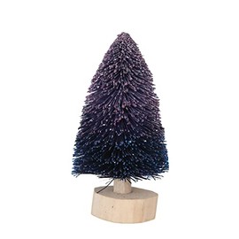 Creative Co-Op Bottle Brush Tree with Wood Base, Purple