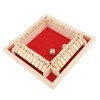 4 Sided Shut The Box Dice Game Wooden Board Table