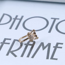 Cimenexe Punk Crystal Nose Ring Gold Paved Cz Crab Non Piercing Nose Ring Cz Sand Crab Nose Ring Hoop Rhinestone Nose Ring Jewelry for Women and Girls Gifts