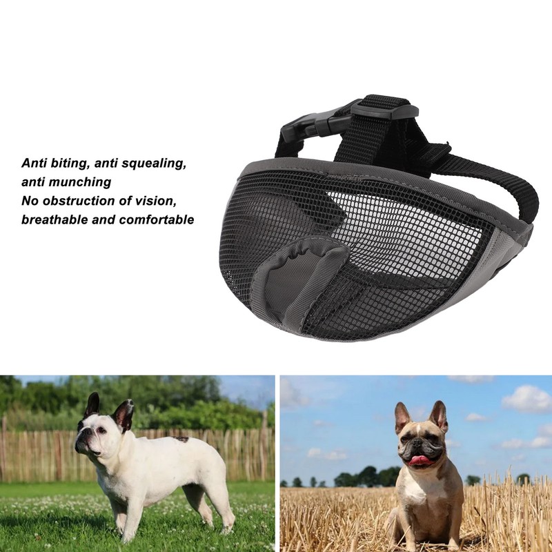 Short Snout Dog Muzzle Soft Comfortable Breathable Flat Face Bulldog