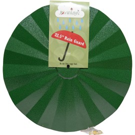 JCs Wildlife Metal Bird Feeder Rain Guard - Perfect for Bird Seed Cylinders - Protects Against Water and Overhead Messes - Weather Guard, Rain Dome Cover, Easy to Clean (22.5 Inches, Green)