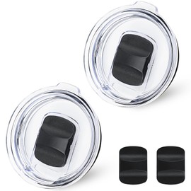 2pcs 20 oz Tumbler Lid for Yeti, Magnetic Slider Replacement Lids Compatible for Yeti 20 oz Tumbler, 10/24 oz Mug and 10 oz Lowball, Spill Proof Cup Lids, BPA Free