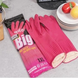 10 pairs of Mommy Son extra large XXL rubber gloves red, pink and off-white, 1 pair of Mommy Son extra large (XXL) rubber gloves red - 1 piece / 마미손 특특대 XXL 고무장갑 빨강 분홍 미색 10켤레 , 마미손 특특대(XXL) 고무장갑 빨강 -1개