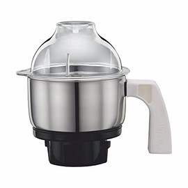 Preethi MGA-504 Stainless Steel Genie Jar for Eco Twin, Plus/Chef Pro and Blue Leaf, 0.5-Liter, Silver