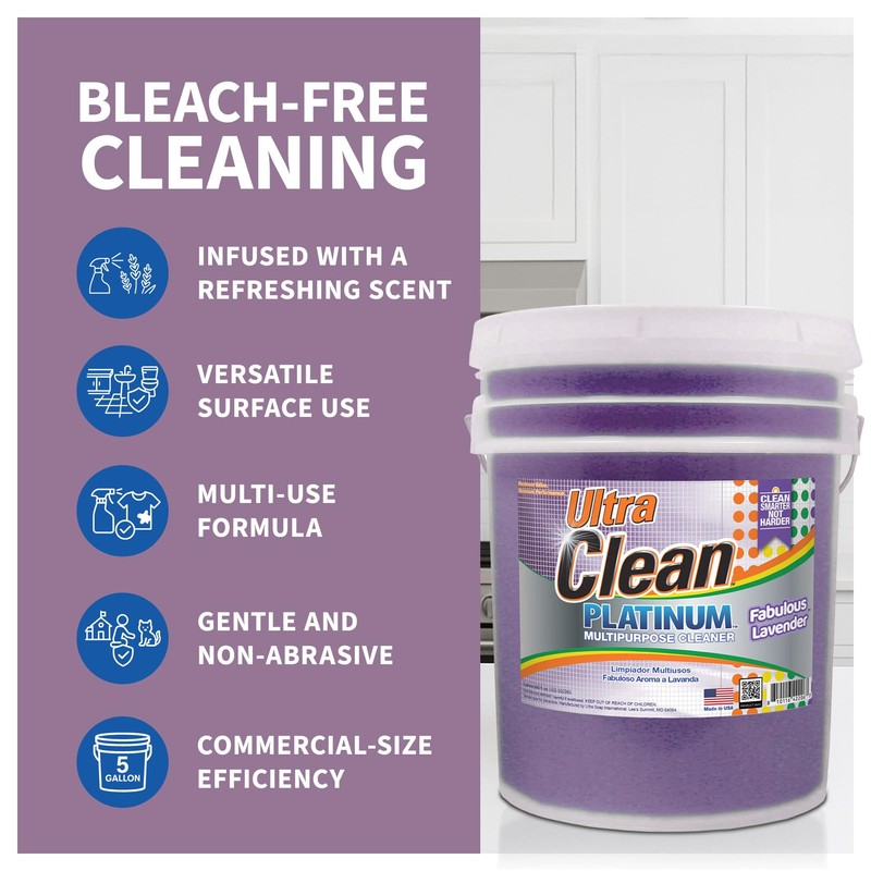 Ultra Clean Platinum Multipurpose Cleaner, Non-Abrasive and Bleach-Free, for Kitchen