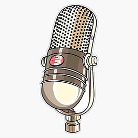 Vintage Rca Microphone Bumper Sticker Window Vinyl Decal 5"