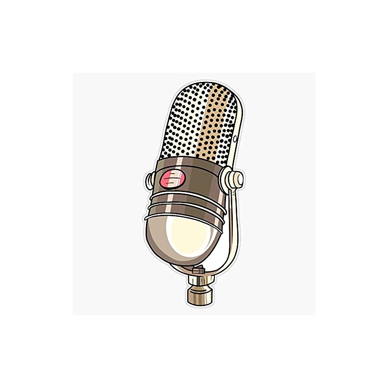 Vintage Rca Microphone Bumper Sticker Window Vinyl Decal 5"