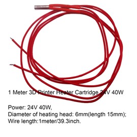 1Pcs Prusa MK3s+ Thermistor and Prusa mk3s Heater Cartridge 24V 40W, NTC 100K 3950 Prusa MK3 Thermistor Compatible for Prusa I3 MK3 Hotend, Prusa I3 MK3S+ Hotend.