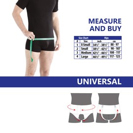 TOROS-GROUP Hernie Leistenbruch Gürtel Unterstützung für reduzierbaren Leistenbrüche Hernia Truss Beiderseitig SMALL Beige 98-107 cm