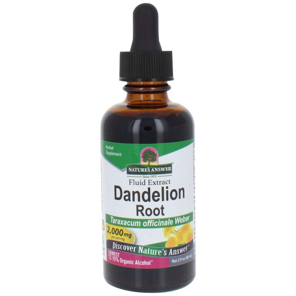 Nature's Answer Dandelion Root with Organic Alcohol Extract, 2-Fluid Ounces | Liver & Kidney Support | Promotes Digestion | Single Count