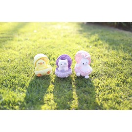 Plushland Plush Stuffed Animal 6 Inches Surprise Zip Up Egg Hideaway Spring Inspired Gift for Girls and Boys Birthday Mother's Day (New Easter Assortment)