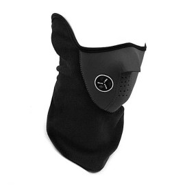 Unbranded Half Face Mask Balaclava Neoprene Neck Warmer Scarf for Motorcycle Bike Cycling - Black, 1-pack