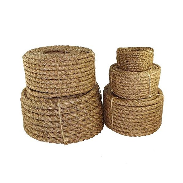 SGT KNOTS Twisted Manila Rope - Natural 3 Strand Fiber