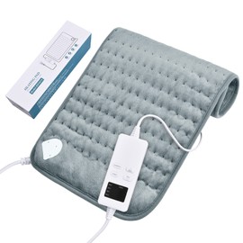 Electric Heating Pad with Automatic Shut-Off, Fast Heating Technology and Overheating Protection, 6 Temperature Levels, Safe Heating Pad with 4 Types of Timer (30 x 60 cm)