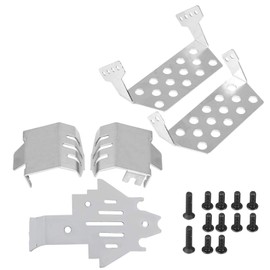 Yosoo Health Gear RC Chassis Armor Set, Stainless Steel RC Chassis Protection, Armor Protection Skid Plate for Traxxas TRX-4 82056-4 RC Car Chassis Armour Rc Chassis Armors Set
