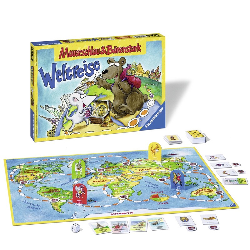 Ravensburger 21085 Mauseschlau & Bärenstark Trip Around the World