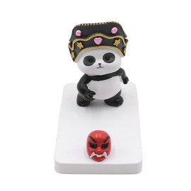 Cute Cell Phone Stand for Desk Portable Mobile Phone Stand Holder Animals Office Phone Stand Panda Smartphone Holder for Desk Home Ornament (Face Changing Panda)