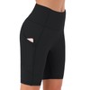 Persit Women's Short Leggings, Opaque Cycling Shorts with Pockets, black