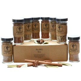 BBQ Rub and Spices Gift Set of 8 ~ Gift Set by High Plains Spice Company ~ Gourmet Meat and Veggie Spice Blends & Rubs For Beef, Chicken, Veggies & All Recipes ~ Spice Blends Handcrafted In Colorado